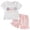 Pink, variant on Toddler Baby Girls Summer Clothes Smocked Short Sleeve T-Shirt Tops Ruffled Plaid Short Sets Cute Outfits 2Pcs (Pink, 12-18 Months)