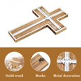 thumbnail image 3 of Cruz de Pared de Madera OKSQW 28x19 cm Decoración Rústica Vintage, 3 of 7