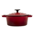 thumbnail image 4 of Smith & Clark 5-Quart Enameled Cast Iron Dutch Oven Round Pot with Lid, Red, 4 of 4
