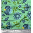 thumbnail image 1 of Soimoi Cotton Jersey Fabric Leaves & Floral Artistic Printed Fabric 1 Yard 58 Inch Wide, 1 of 3