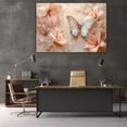 thumbnail image 6 of Mudket Framed Canvas Wall Art Ready to Hang, Soft Pink Lily Butterfly Wall Decor, Vintage Botanical Flower Canvas Print, Pink Flower Wall Art, Wall Pictures for Bedroom Decor - 12"L x 8"W, 6 of 10