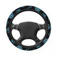 thumbnail image 3 of D20 Dice Set Pattern (Blue) Thickening Car Steering Wheel Cover 38cm Universal Suitable Elastic Steering Wheel Cover, 3 of 4