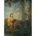 thumbnail image 3 of John La Farge 19x24 Black Modern Framed Museum Art Print Titled - The Muse of Painting (1870), 3 of 5