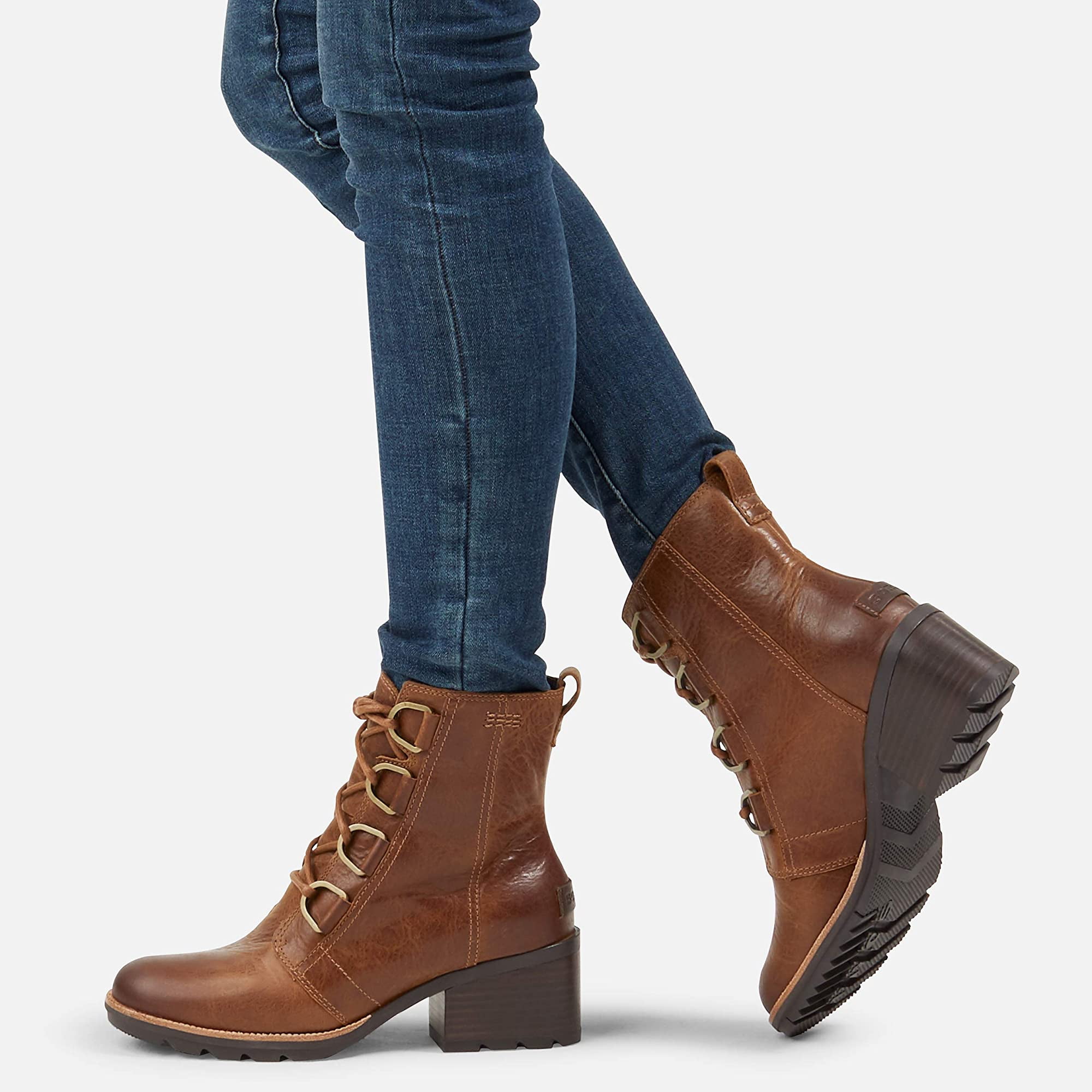 sorel cate lace up boot burro