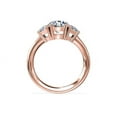 thumbnail image 2 of Diamond-Capitals 2.70 Carat Lovely Round Cut Moissanite 3 Stone Bridal Ring for Wedding Solid 18K Rose Gold Size 7.5, 2 of 8