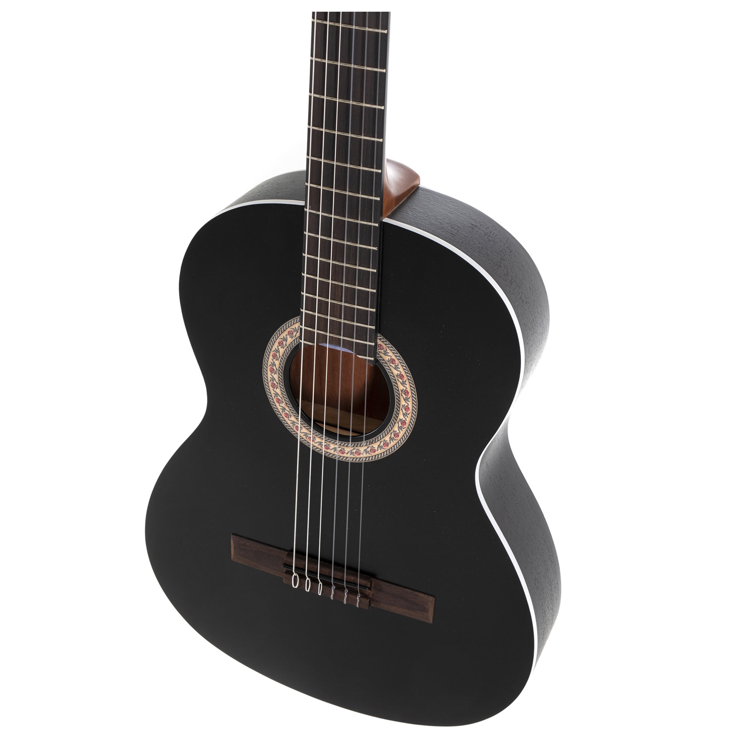 Caballero 4/4 Classical Guitar Black with Pickup and EQ  Solid Spruce Top