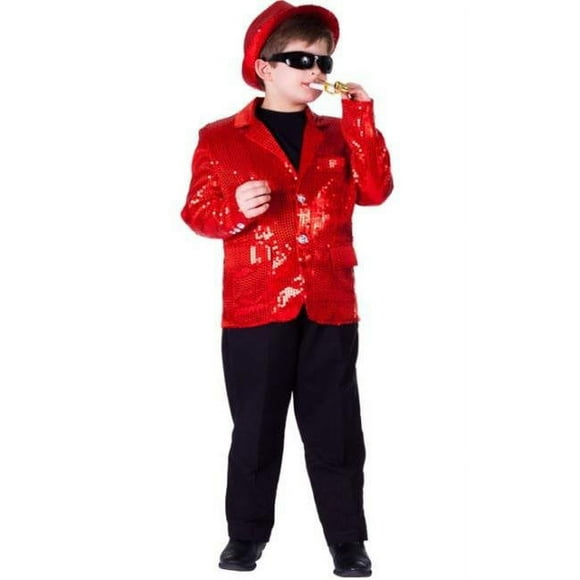 Dress Up America 741-XL Blazer Rouge à Paillettes pour Enfants, Très Grand - 14 à 16 Ans