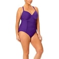 thumbnail image 2 of Terra & Sky Women's Plus Sweetheart Neckline Cross-Back One-Piece Swimsuit, 2 of 3