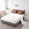 thumbnail image 5 of Homewish Merry Christmas Tree Bedding Comforter Set 7 Pieces for Kids Teens Adults,Vintage Aesthetic Full Bedding Set Lightweight,Xmas Geometric Plaid Fitted Sheet Flat Sheet,Ultra Soft Home Decor, 5 of 8