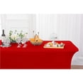 thumbnail image 3 of Uralili Fitted Table Cover Elastic Spandex Tablecloth 8 ft Bed Table Clothes-Red, 3 of 6
