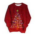 thumbnail image 2 of Purcolt Women's Christmas Sweatshirt Casual Crew Neck Loose Fit Long Sleeve Pullover Tops Ladies Fall Fashion Comfort Sweaters Outfits, 2 of 7