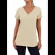 thumbnail image 2 of Camiseta Informal con Cuello en V para Mujer, Color Albaricoque, Talla L, 2 of 8