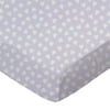 SheetWorld Fitted 100% Cotton Percale Play Yard Sheet Fits BabyBjorn Travel Crib Light 24 x 42, Hearts Pastel Lavender Woven