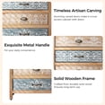 thumbnail image 6 of 24" Vintage Tall Storage Cabinet, Rustic Multicolor Carved Wood Cabinet with 4 Drawers, Farmhouse Accent Furniture for Living Room, Dining Room, Hallway, 6 of 6