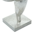 thumbnail image 5 of DecMode 7"W, 21"H Polystone Modern People Sculpture, Silver, 5 of 10