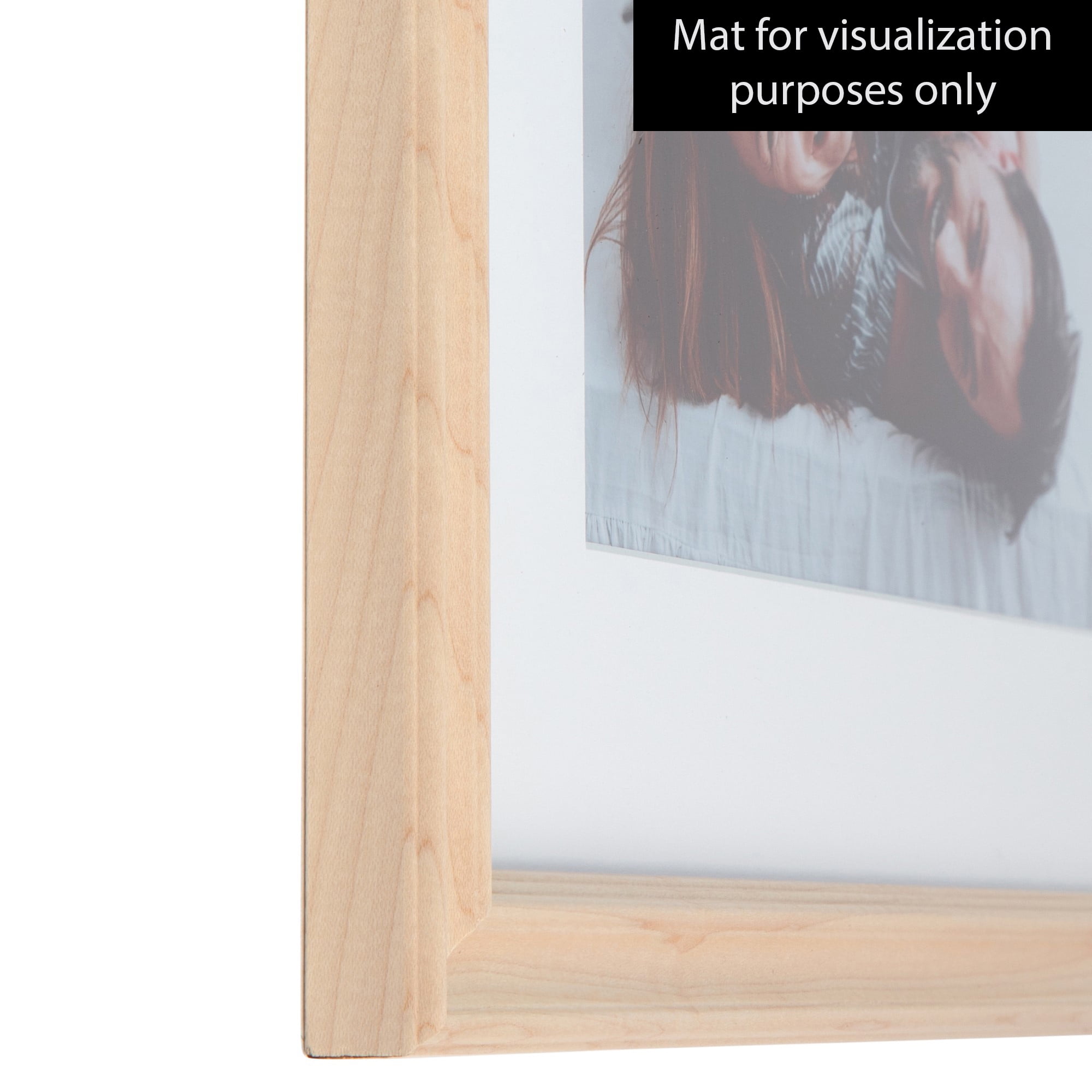ArtToFrames 18" x 24" Clear Stain Picture Frame, 18x24 inch White Wood Poster Frame (WOM-4091)