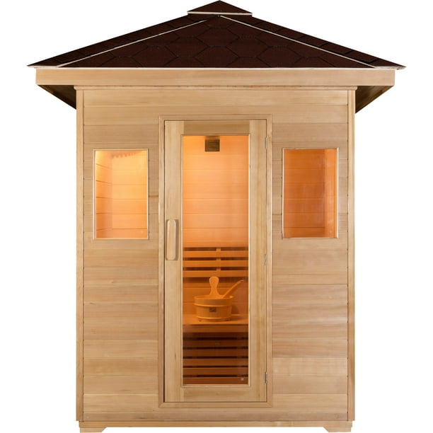 Assimileren smog niets 3 PERSON STEAM WET DRY SAUNA OUTDOOR 200+ Degrees Hemlock Stove Rocks  Bucket New - Walmart.com