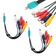 thumbnail image 3 of Cable De Vídeo 3,5 2,5 A 5RCA, Cable De Vídeo Práctico Estable Para TV LCD, 3 of 7