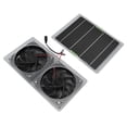 thumbnail image 2 of Ccdes Solar Fan Kit,Solar Panel,Solar Panel Fan Kit 100W 12V Waterproof Portable Dual Exhaust Fan Solar Panel Set For Home Greenhouse, 2 of 7