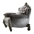 thumbnail image 3 of ACME Versailles Chair w/Pillow in Velvet & Antique Platinum, 3 of 3