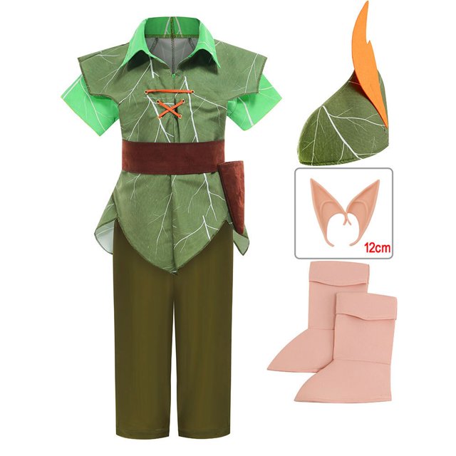 Conjuntos de ropa de disfraz de Peter Pan de hada para niños de Disney, disfraces para niños, disfraces para carnaval, Halloween, fiesta de cumpleaños Gao Jinjia LED