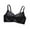 Black, variant on IROINNID Women's Wire-Free Bras Solid Comfortable Breathable Anti-Exhaust Base Non-Steel Ring Non-Magnetic Buckle Beauty Back Underwear