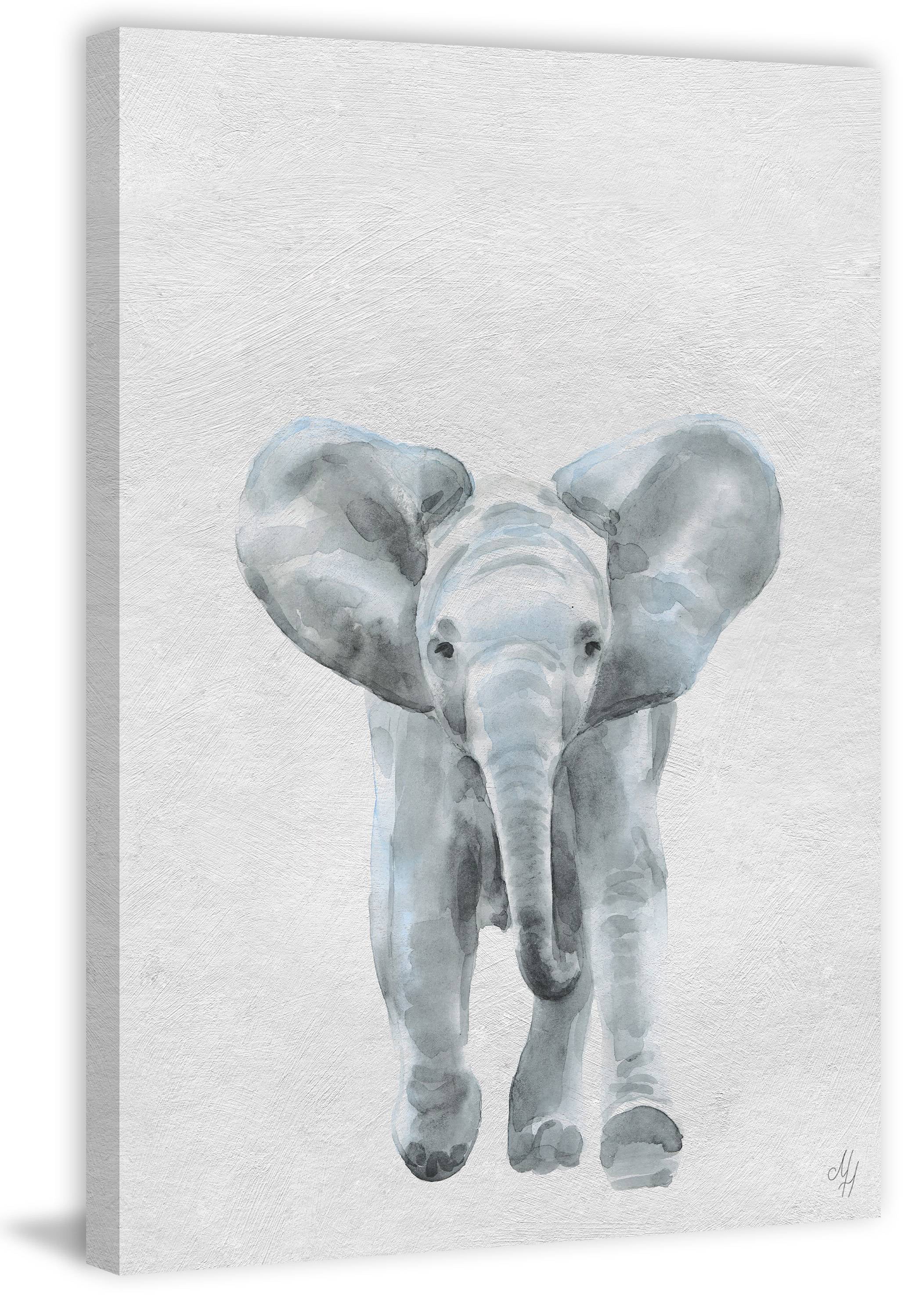 Marmont Hill Here Goes the Elephant II Canvas Wall Art