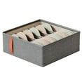 thumbnail image 2 of Bra and Lingerie Organizer Box, 6 Compartment Drawer Divider, for Socks, Panties, Underwear, and Ties, Closet and Dresser Storage, Gray, by FAJHHA, 2 of 7