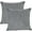 Grey, variant on Soft Textured Lumbar Pillow Covers 12 x 20 inches Coral Orange Set of 2 |Decorative Stitched Edge Chenille Cushion Covers | Modern Accent Small Pillow Cases