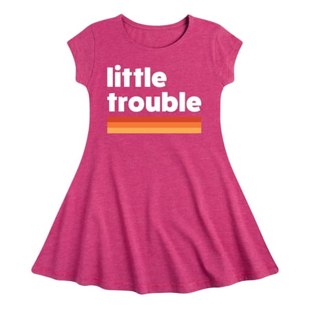 

Instant Message - Trouble Little - Toddler & Youth Girls Fit & Flare Dress