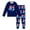 Navy, variant on Kids Outfits Set 6 7 Six Seven Letter Outfits Set Comfortable Girls 67 Doodle Print Long Sleeve Homewear Soft Two Piece Sleepwear Light Gray 2-3 Years