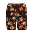 thumbnail image 4 of Wukai Colorful Tulips Men’s Short Pajama Pants With Pockets Soft Sleep Pj Shorts for Men-Small, 4 of 6