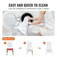 thumbnail image 3 of KFFKFF Stretch Spandex Folding Chair Covers, Universal Fit with Arched Front Design, Removable and Washable Slipcovers for Events, Weddings, Banquets, Parties, Celebrations, and Dining (100PCS White), 3 of 9