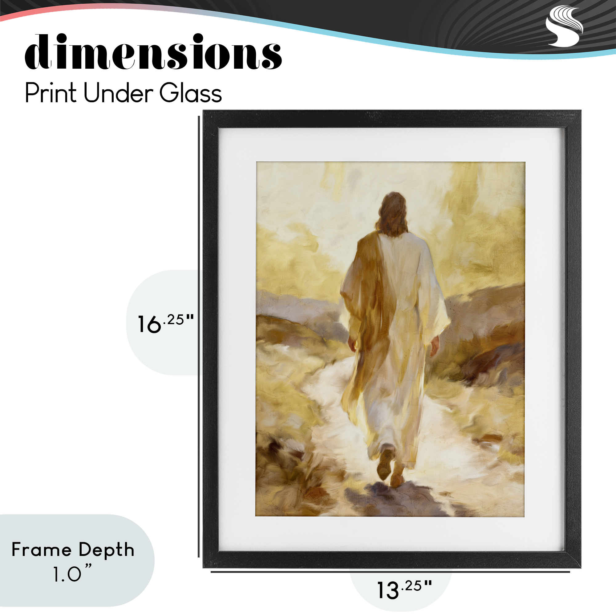 Stupell Industries Walk By Faith Sunset Black Framed Print Under Glass, design by Kim Allen