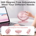 thumbnail image 4 of POINTERTECK USB Small Desk Fan 6.5 Inch  3 Speeds Quiet Portable Desktop Table Fan  360° Adjustment Personal Mini Fan Quiet Operation for Home Office Car Outdoor Travel (Blue), 4 of 7
