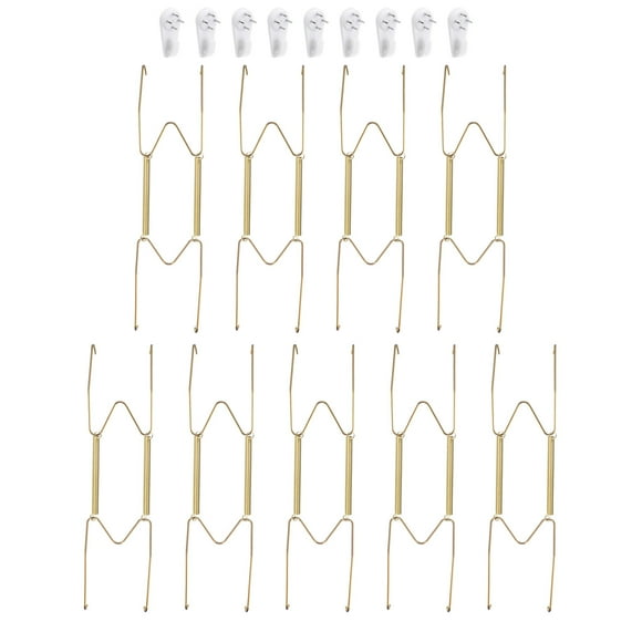 Unique Bargains 12 Inch Stainless Steel Invisible Wall Plate Hangers With Tip Protector for Decorative Plates and Art 9pcs