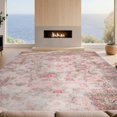 thumbnail image 2 of Design&I 8'x10' Washable Area Rug Vintage Botanical Medallion With Scrolling Vine Border Design for Living Room, Family Extra Large Skid-Resistant Low Profile, 2 of 7