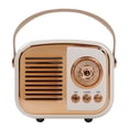 thumbnail image 1 of Altavoz Bluetooth Aresrora estilo retro vintage beige, 1 of 7