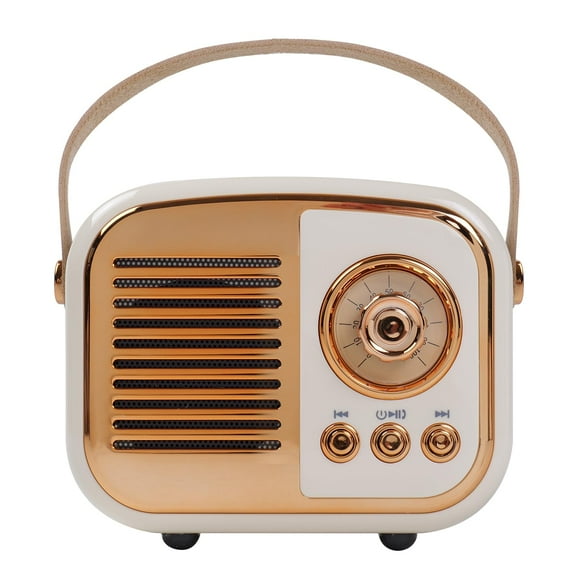 Altavoz Bluetooth Aresrora estilo retro vintage beige