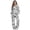 Bird Print, variant on Jiueut Autumn Maple Leaf Print Double Sided Cloth Ladies Casual Two Piece Sweatsuit with Wide Leg, Comfortable Stretch Sweatsuits for Travel Jogging, Size Large