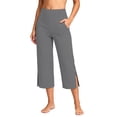 thumbnail image 2 of Kezqiaxn Plus Size Capris for Women Summer Stretchy High Waisted Yoga Workout Casual Capri Pants with Pockets Womens Cropped Pants, 2 of 8
