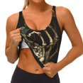 thumbnail image 4 of Haiem Skeleton Hand Rose Butterfly Pattern Womens Sports Bra - U Neck Padded Low Impact Yoga Bra Workout Crop Top Gym Moisture-Wicking Workout Vest -Small, 4 of 9