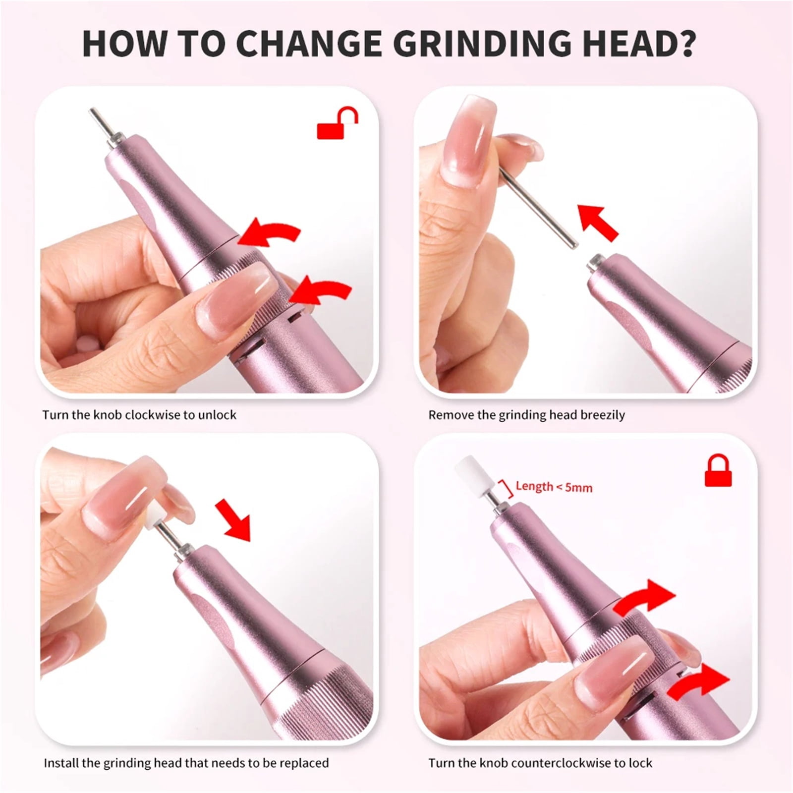 35000RPM Cordless Nail Drill Pen with Display Nail File Polishing Pen Rechargeable Nail Drill Convenient Nail Drill Salon Tool