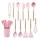 thumbnail image 1 of Juego de utensilios de cocina de silicona de 11 piezas con soporte, mango de madera, espátula de cocina, juego de cuchara para el hogar, 1 of 10