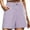 Purple, variant on Sngxgn Womens Shorts Comfy Summer Drawstring High Waist Cotton Shorts for Women Trendy(Blue,XXL)