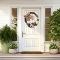 thumbnail image 5 of Qocolhg Winter Christmas Wreath for Front Door Wall Hanging Creative Rattan Circle Garland with Burlap Bow Garland Farmhouse Wreath for Home Outdoor Plastic Christmas Decorations 15.7 Inch, 5 of 6