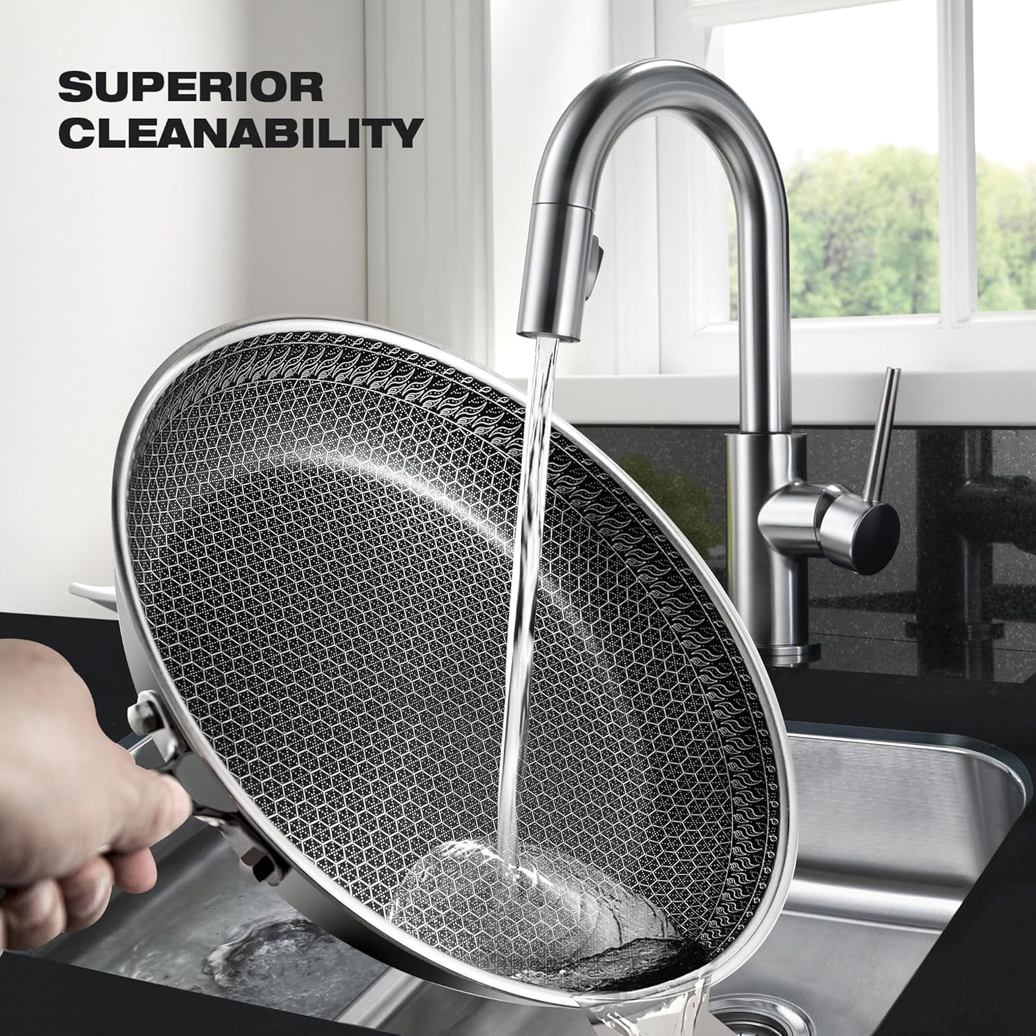 Non Stick Frying Pans 11 Inches, Induction Compatible,  & Easy Clean for Gas/Electric Stove