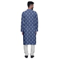 thumbnail image 3 of Atasi Mandarin Collar Printed Long Mens Kurta Pajama Set Boys Casual Wear, 3 of 4