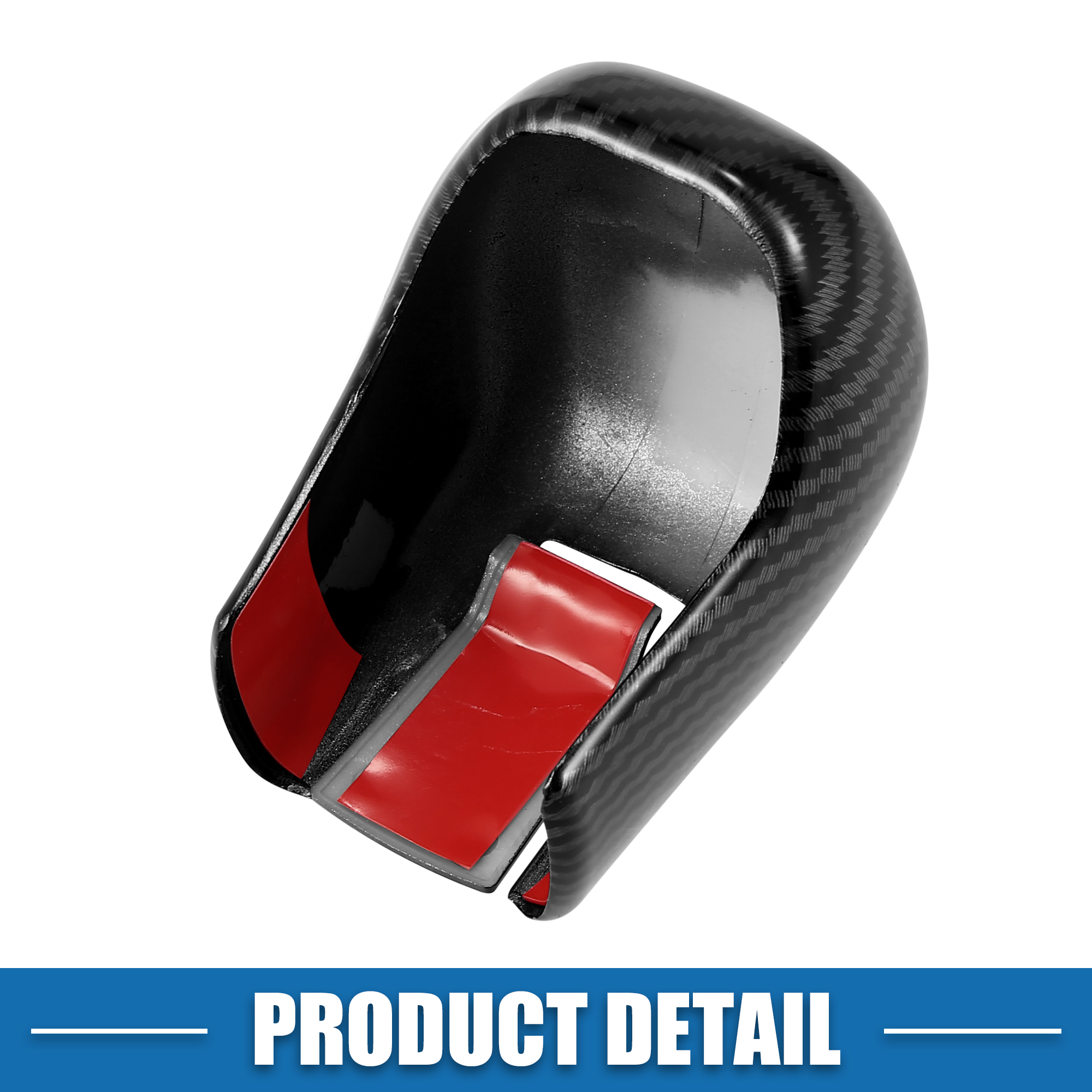 Unique Bargains Gear Shifting Knob Cover for Honda Civic 2016-2021 Carbon Fiber Black