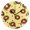 Black, variant on Brown Donut Pattern Wall Clock 10in Round Artistic Oil Painting Home Decor Desk Table Clock